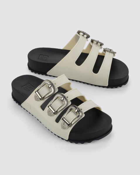 Sandalias Zaxy Wetern Hueso/negro