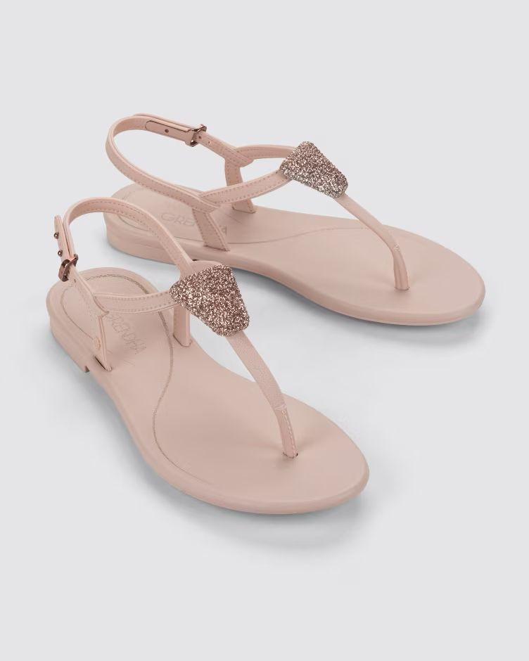 Sandalias Grendha Luminosa Nude Claro