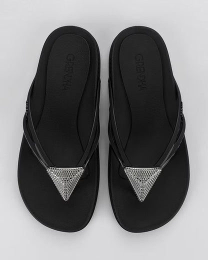 Sandalias Grendha Luxo Rast Negro