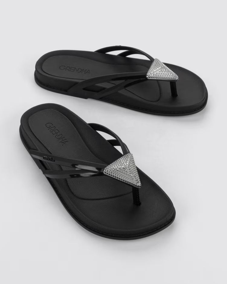 Sandalias Grendha Luxo Rast Negro