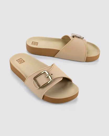 Sandalias Zaxy Hug Slide Beis 19114