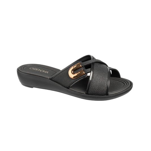 Sandalias Grendha Enlace Plat Fem negro 83677